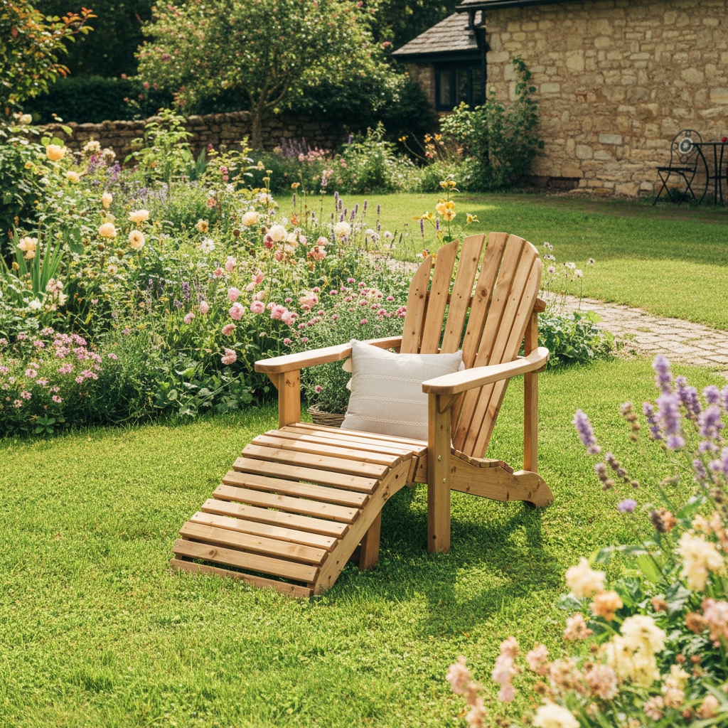 Wooden Ottoman for Adirondack Chair