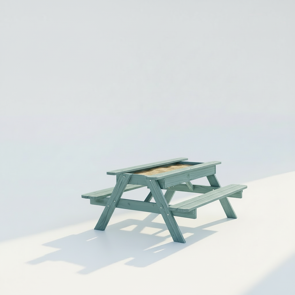 AMATA Kids 2-in-1 Picnic Table SET with Interchangeable Sandpit & Standard Tabletop