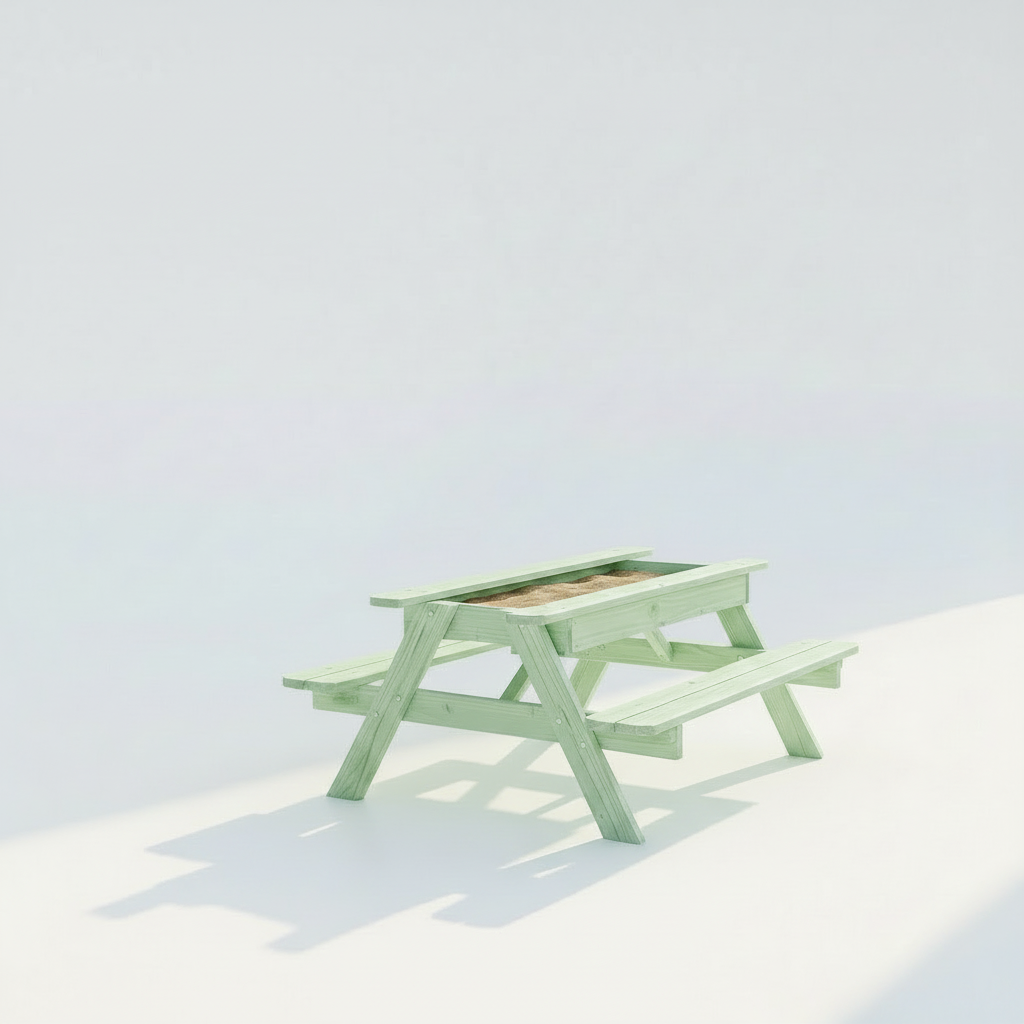 AMATA Kids 2-in-1 Picnic Table SET with Interchangeable Sandpit & Standard Tabletop