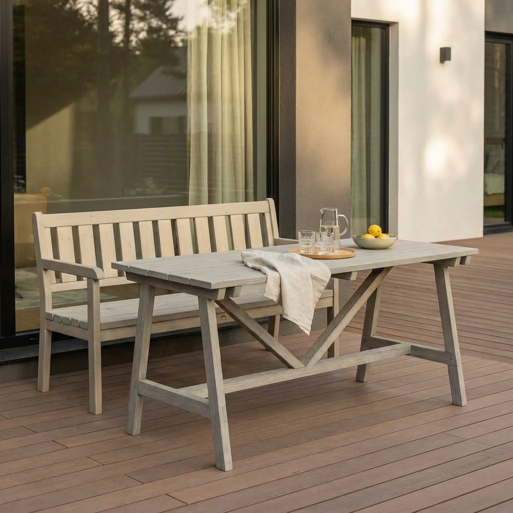 Wenden Outdoor Table – Nordic Wooden Garden Table