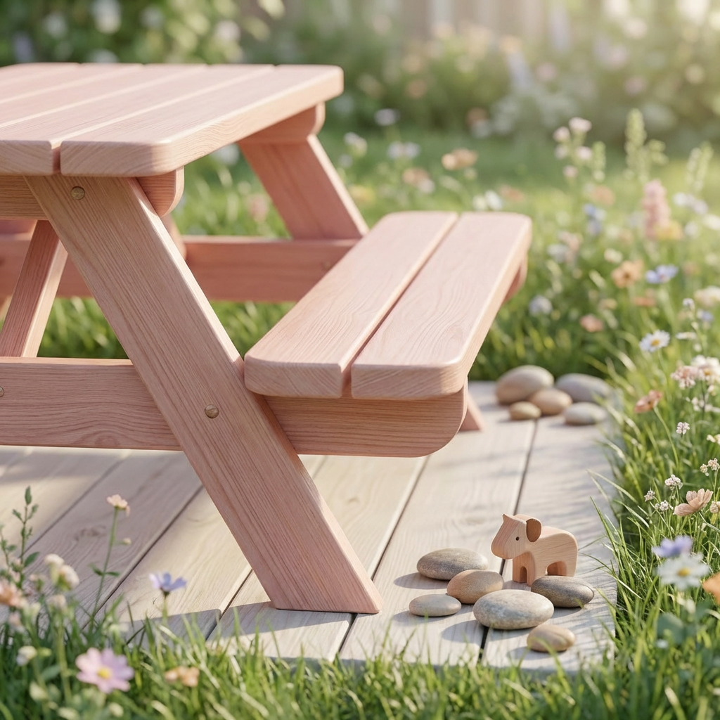 AMATA Kids 2-in-1 Picnic Table SET with Interchangeable Sandpit & Standard Tabletop