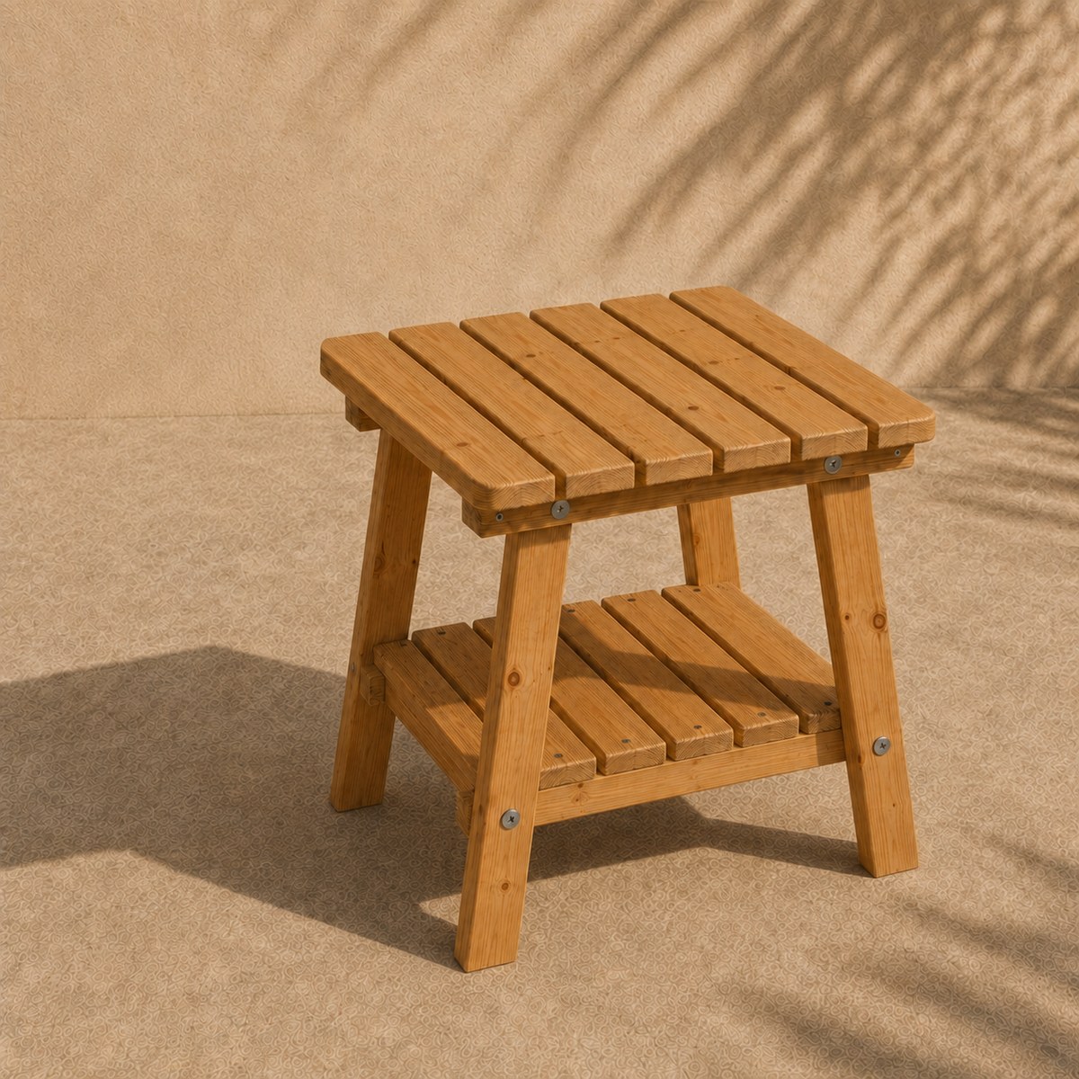 UNGURS Adirondack Side Table – Wooden Outdoor Garden Table