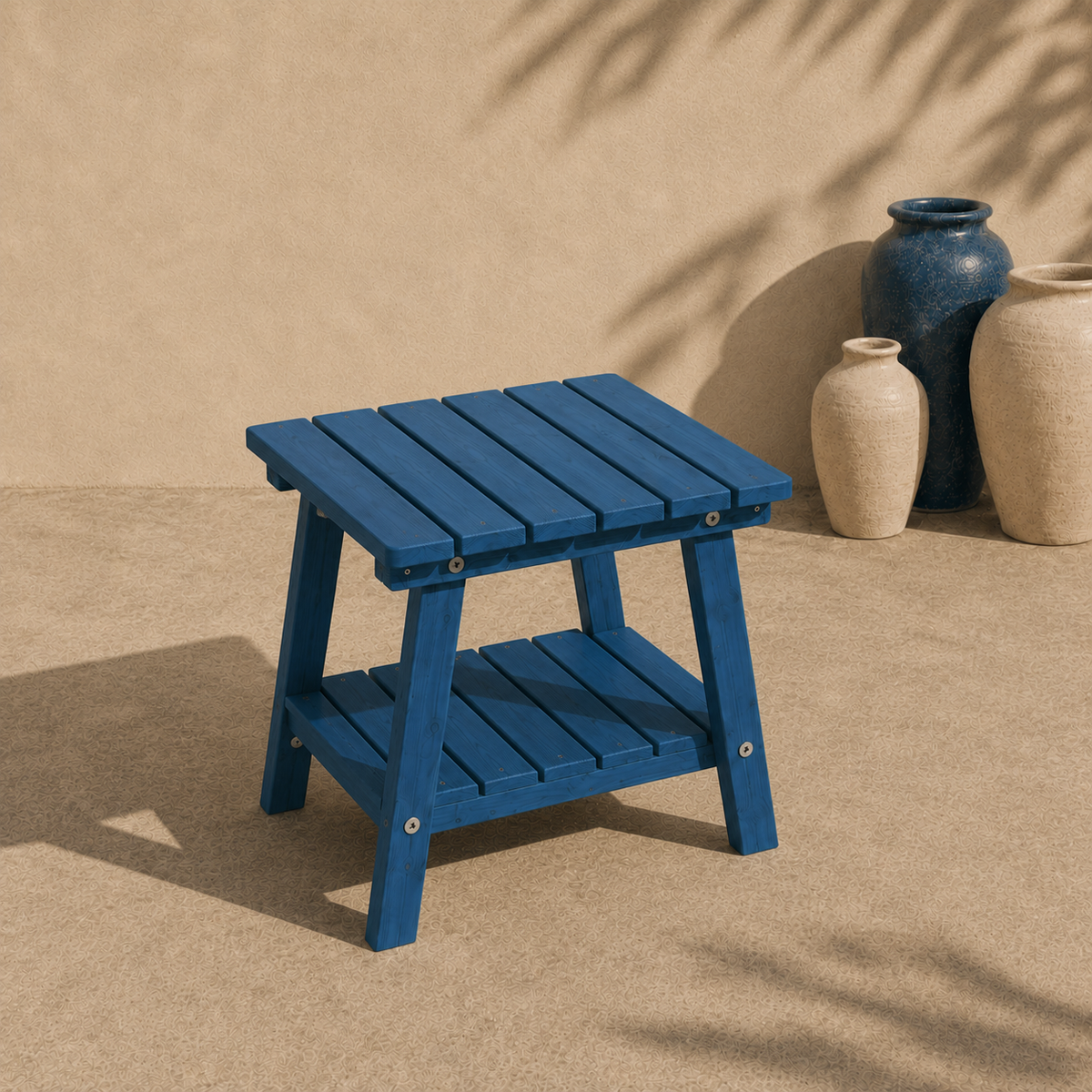 UNGURS Adirondack Side Table – Wooden Outdoor Garden Table