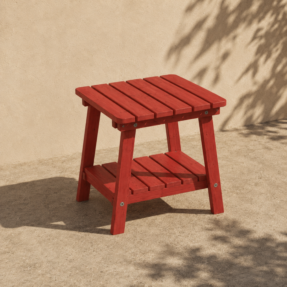 UNGURS Adirondack Side Table – Wooden Outdoor Garden Table