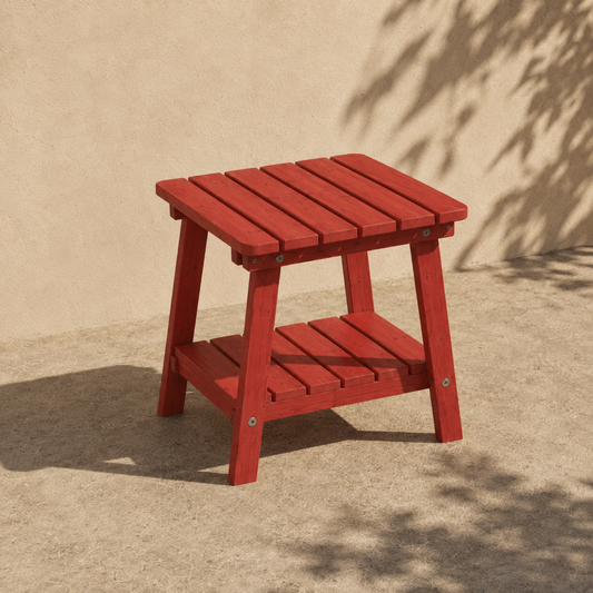 UNGURS Adirondack Side Table – Wooden Outdoor Garden Table
