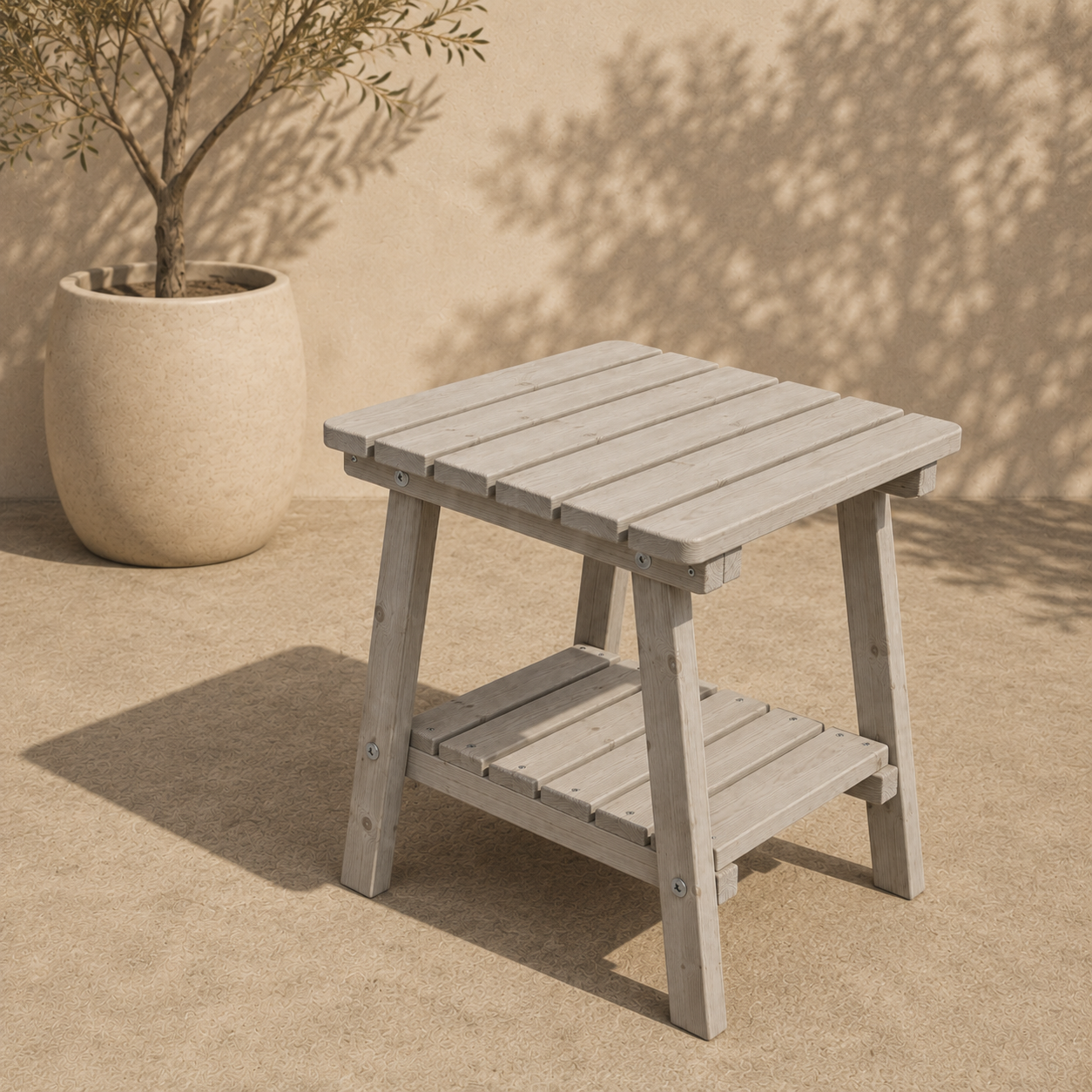 UNGURS Adirondack Side Table – Wooden Outdoor Garden Table
