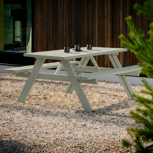 A-frame Wooden Picnic Table and Bench Set