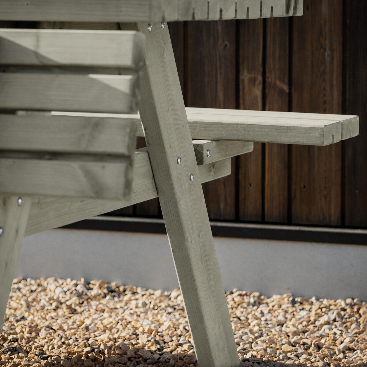 A-frame Wooden Picnic Table and Bench Set