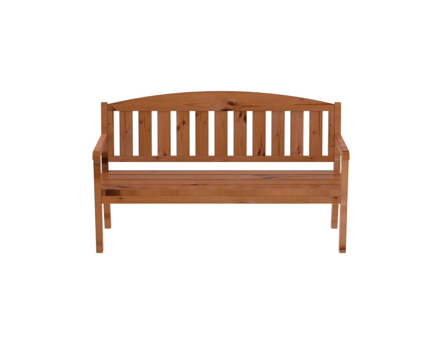 Wooden three seat Garden Bench with Arched Back