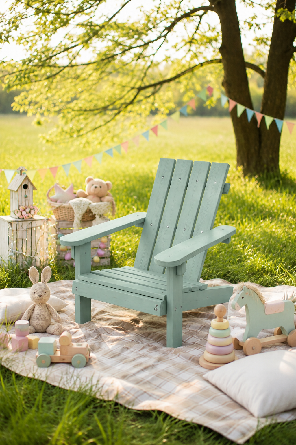 AMATA Kids Adirondack Chair Sage Blue