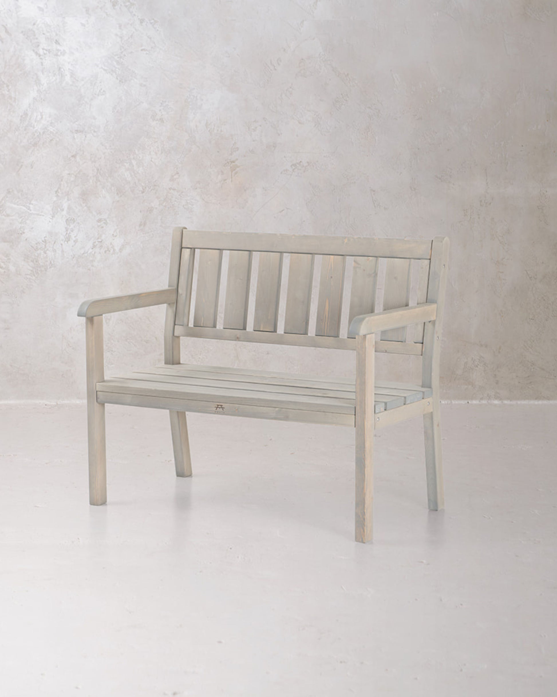 Grey color two seat garden bench 