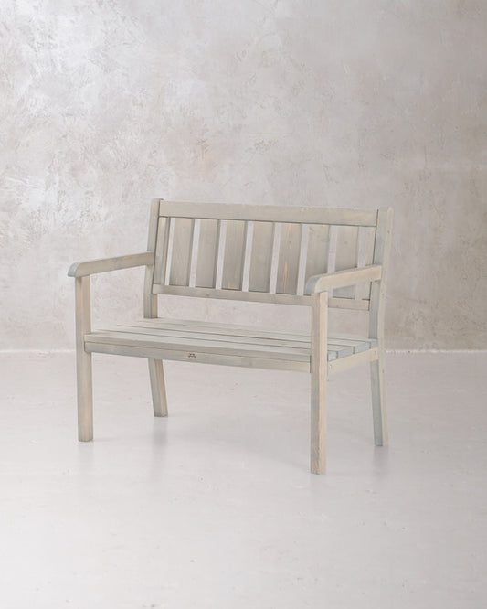 Grey color two seat garden bench 