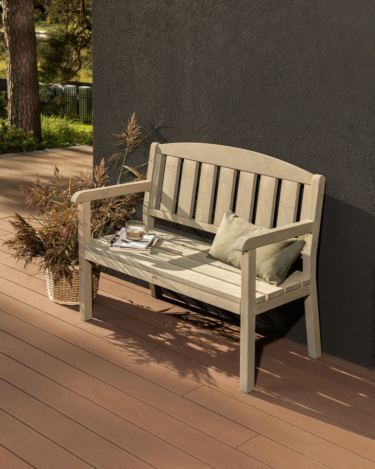 AMATA 2-Seater Garden Bench with Arched Back
