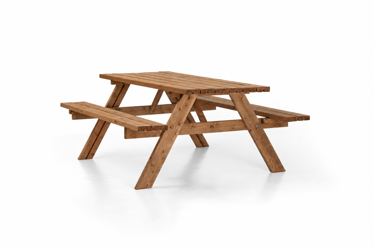 A-frame Wooden Picnic Table and Bench Set
