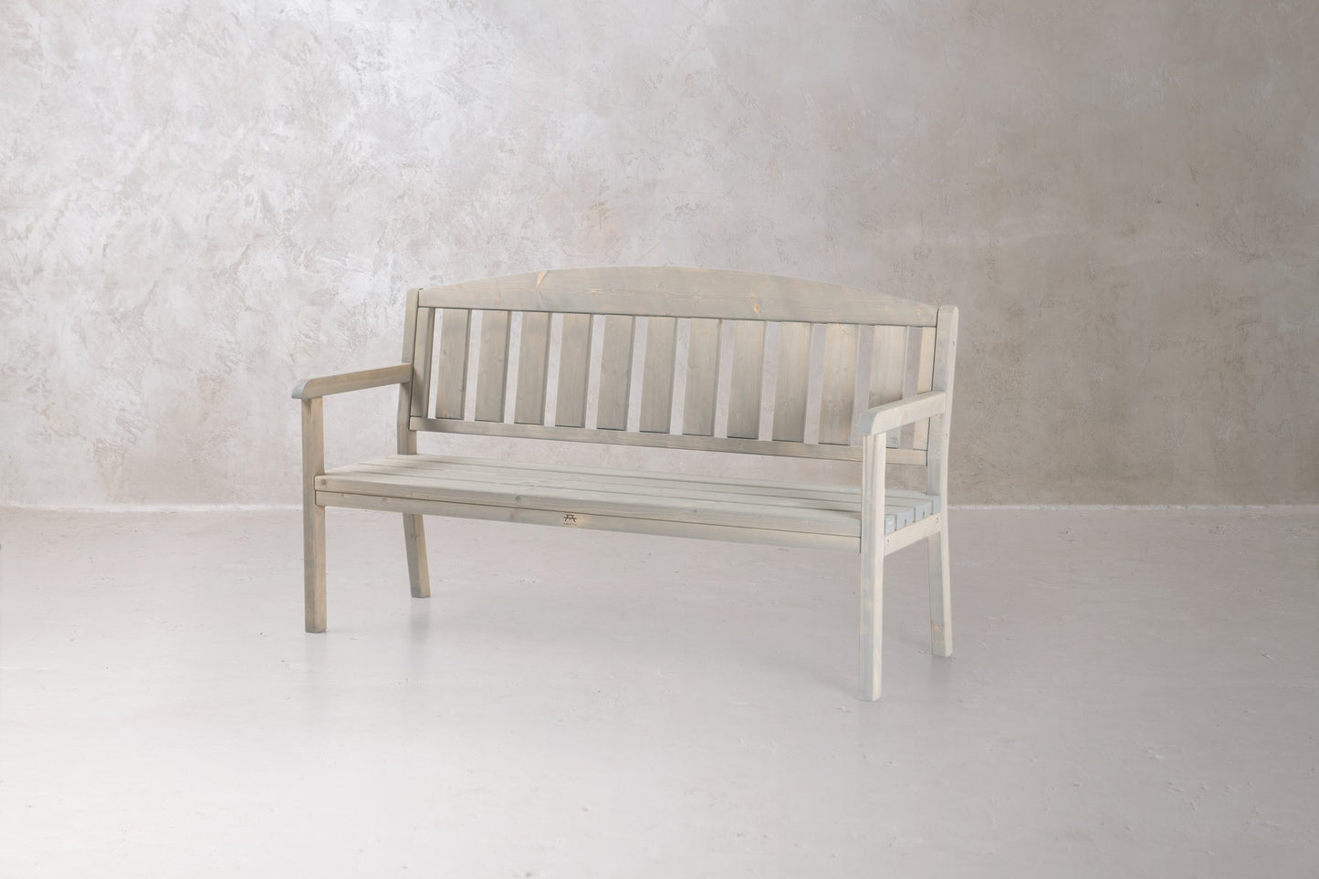 Wooden three seat Garden Bench with Arched Back