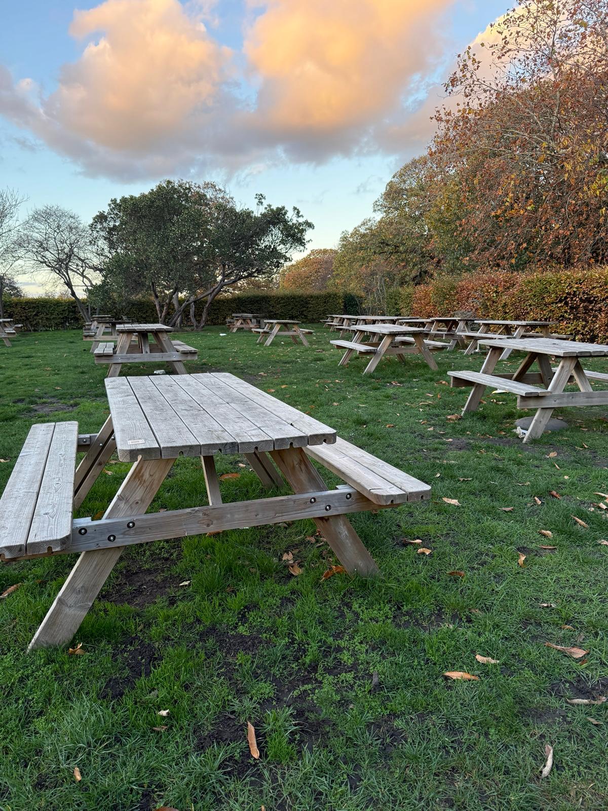 Greenwich, Royaume-Uni · Tables de pique-nique