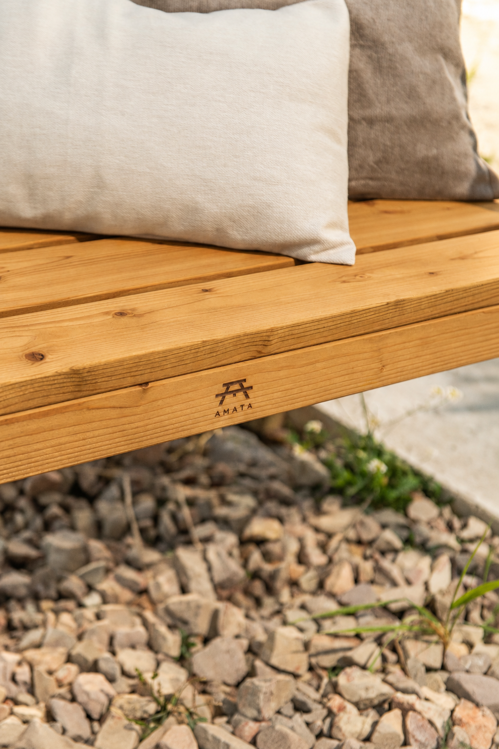 WENDEN 2-seater garden bench, brown