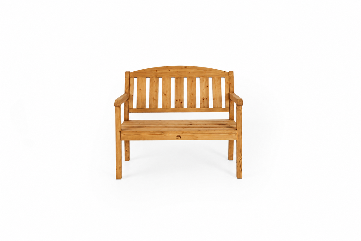 WENDEN 2-seater garden bench, brown